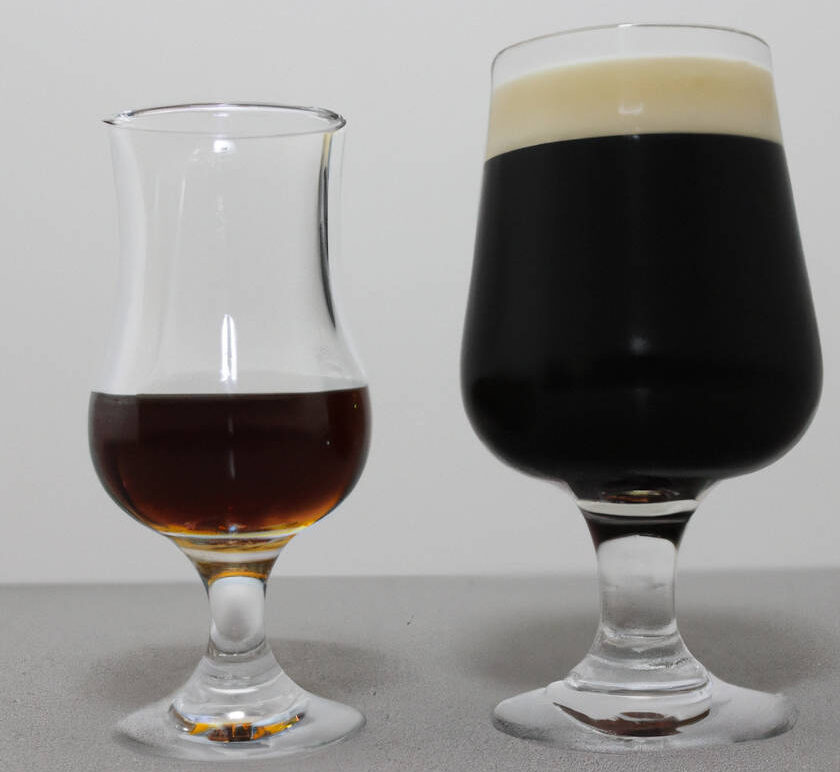 verres de stout et de porter