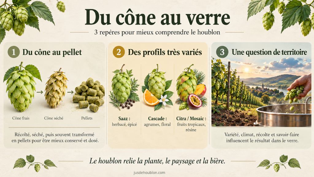le houblon, du cône au verre de bière