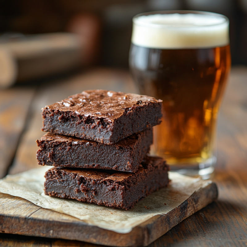Desserts à base de bière : Brownies à la bière brune