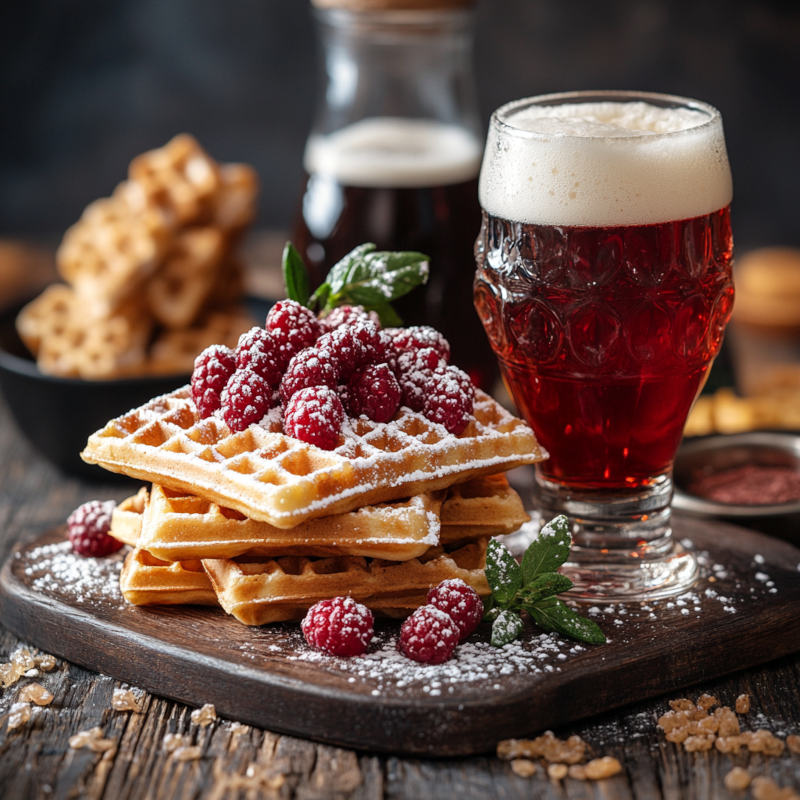 Desserts à la bière : Gaufres gourmandes à la bière fruitée