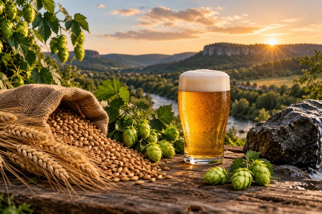 D’où vient la bière : eau, malt, houblon et territoire